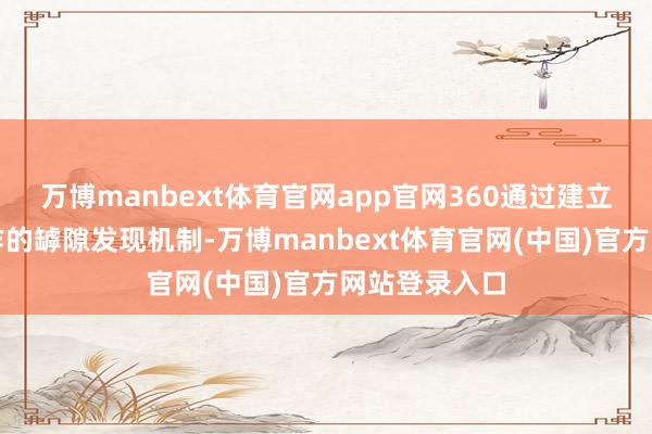 万博manbext体育官网app官网360通过建立多智能体合作的罅隙发现机制-万博manbext体育官网(中国)官方网站登录入口